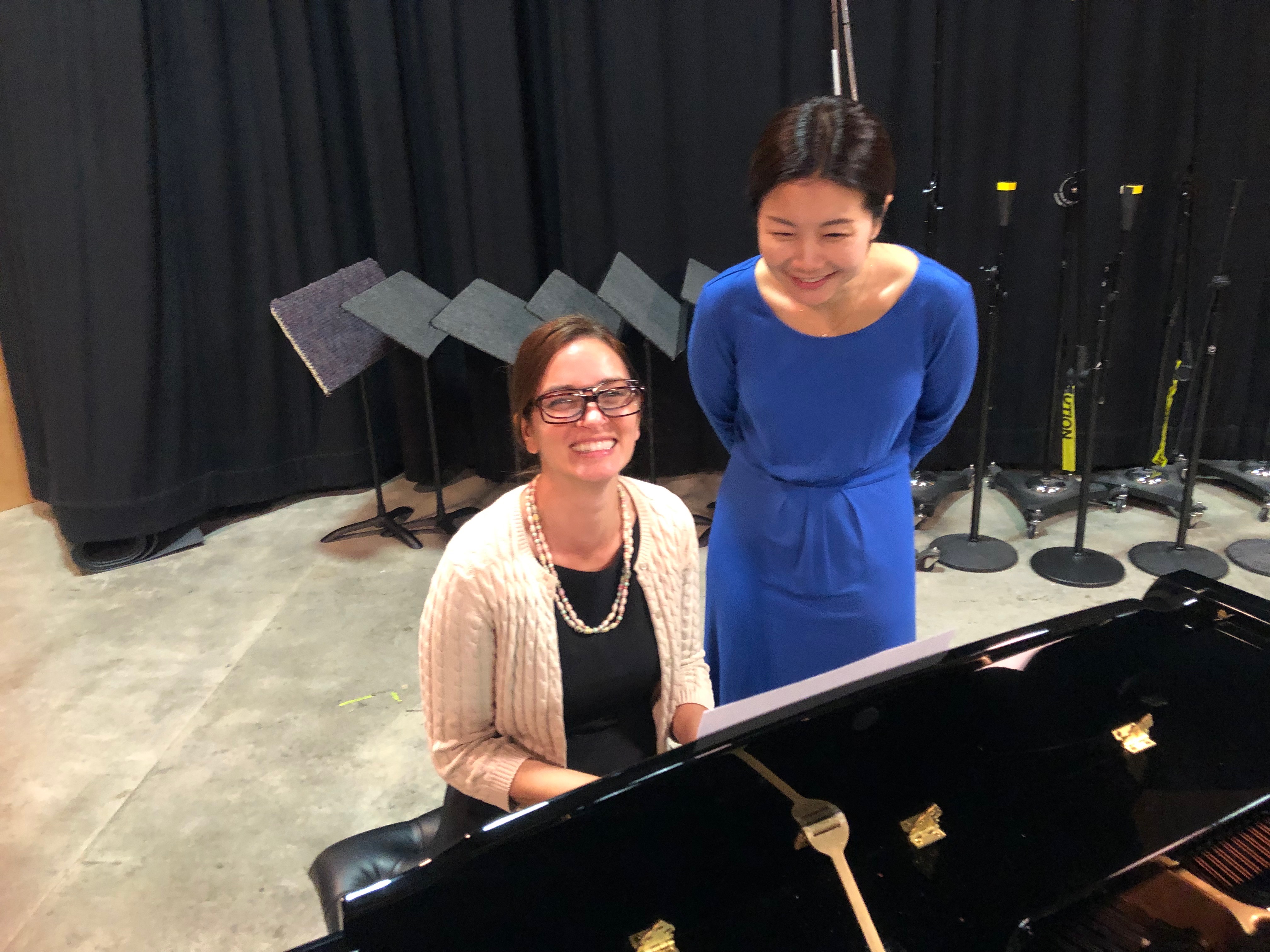 Piano student at a recital performance